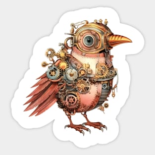 Steampunk Bird Sticker